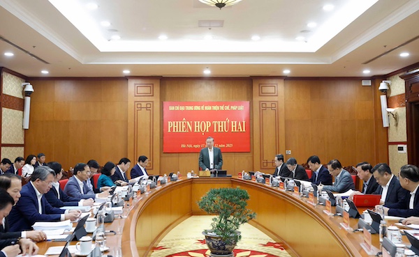 Ban hành Chương trình công tác năm 2026 Ban Chỉ đạo Trung ương về hoàn thiện thể chế, pháp luật